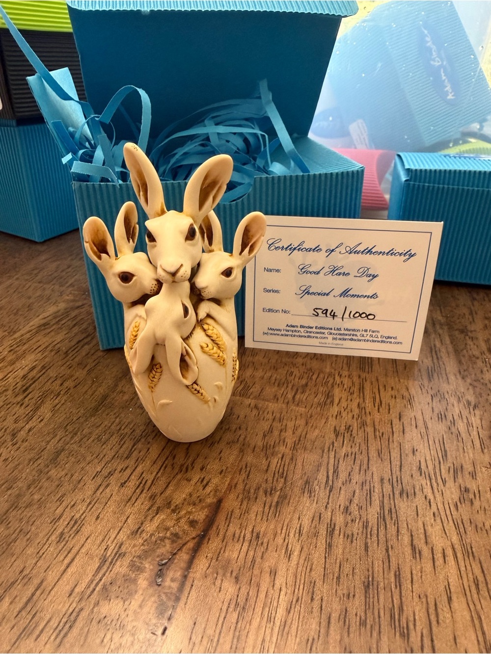 Adam Binder ‘Good Hare Day’ Bunny Sculpture- Special Moments Collection
